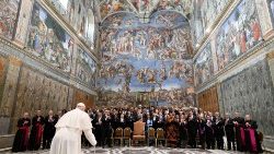 Franziskus empfängt nach der Neujahrsansprache die Botschafter nochmals extra in der Sixtinischen Kapelle