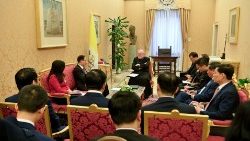 Archbishop Gallagher with a delegation of the Communist Party of Vietnam on January 18, 2024