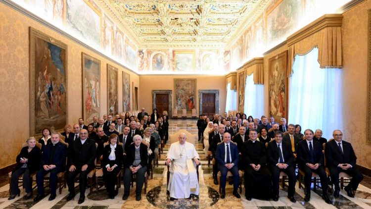Un momento dell'udienza del Papa con i membri del Consiglio nazionale del Rinnovamento nello Spirito Santo