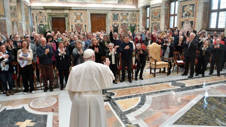 O Papa Francisco recebeu o grupo “Talità kum”, de pais que perderam um filho.