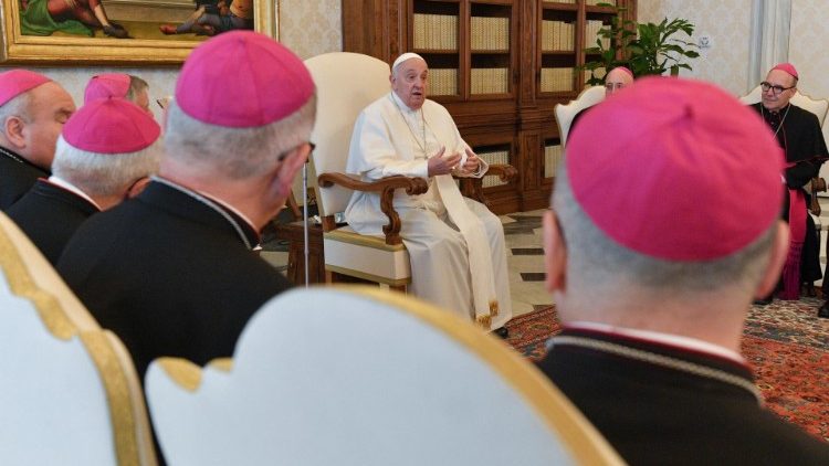 O Papa Francisco com os bispos italianos da Campânia in visita ad Limina