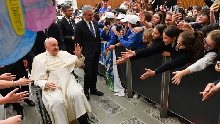 El Papa en el Aula Pablo VI del Vaticano