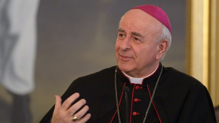 Monsignor Vincenzo Paglia, presidente della Pontificia Accademia per la Vita
