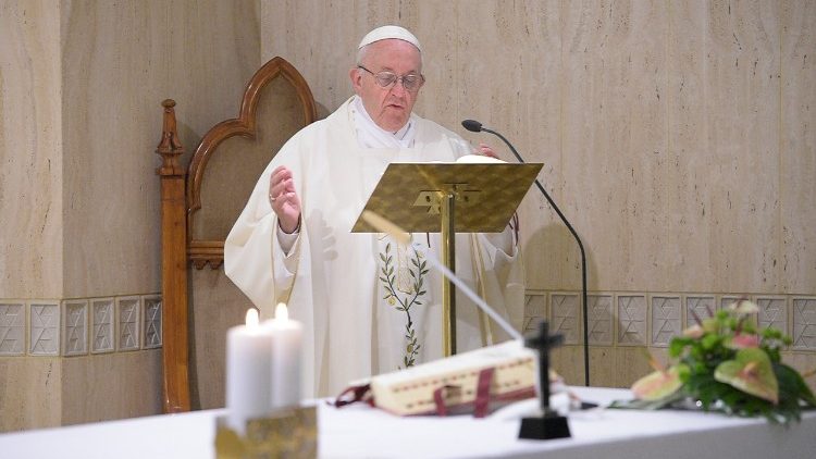 Le Pape François célèbre la messe à Sainte-Marthe, le 26 janvier 2018. 