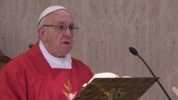 Pope Francis at the Santa Marta Mass on Monday