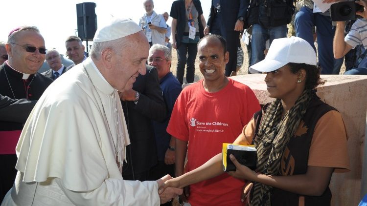 Le Pape François à Lampedusa le 8 juillet 2013