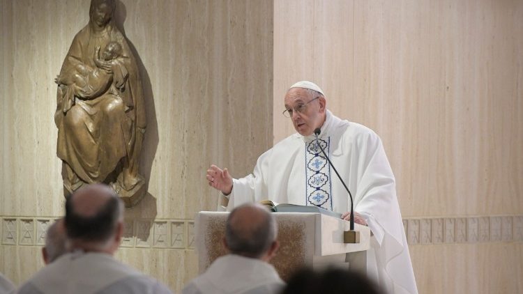 Pope Francis at Mass in the Casa Santa Marta
