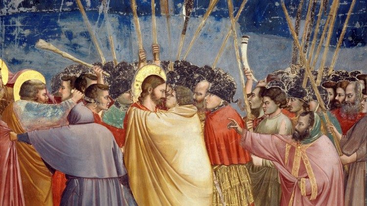 Giotto, Bacio di Giuda, Storie della Passione, 1303-1305, Cappella degli Scrovegni, Padova
