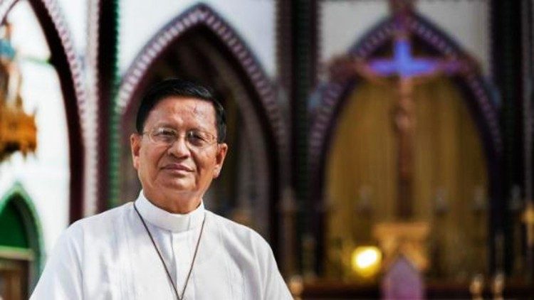 O cardeal Charles Maung Bo, arcebispo de Yangon, em Mianmar