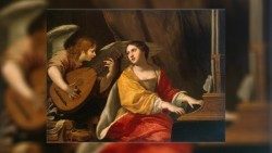 Santa Cecilia in un dipinto