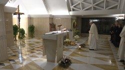 Papst Franziskus bei der Frühmesse an diesem Dienstag im vatikanischen Gästehaus Santa Marta