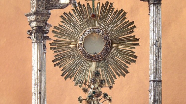 The Most Blessed Sacrament exposed for adoration