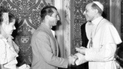 Gino Bartali con Pio XII