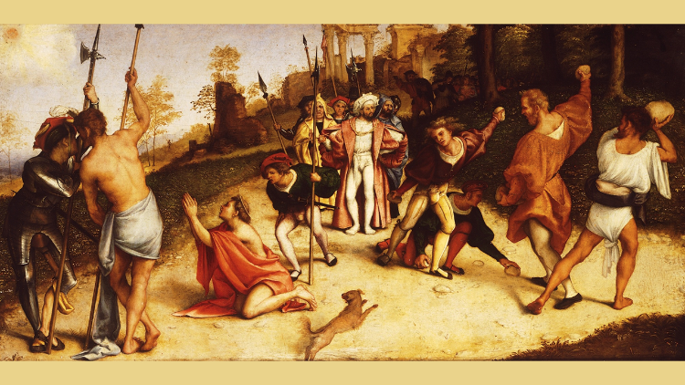 Lorenzo Lotto: Steinigung des Stefanus