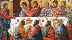 Jésus, au dernier repas avec ses disciples.