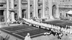 Plaza de San Pedro, apertura del Concilio Vaticano II, 11 de octubre de 1962