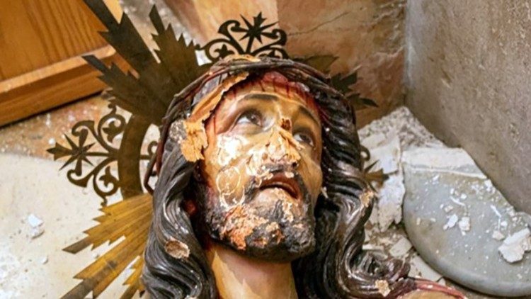 O rosto de Cristo que foi alvo de vandalismo