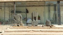 La statue d'Ain et-Tell, au musée archéologique d'Alep.
