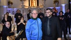 Padre Weber e maestro Delphim - Luciney Martins/JOSP
