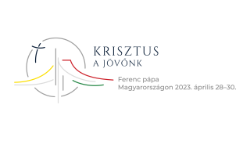 El logotipo del Viaje Apostólico del Papa Francisco a Hungría ( 28 - 30 abril 2023)