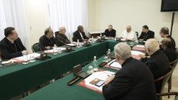 O Conselho de Cardeais durante uma reunião de 2023 (foto de arquivo)
