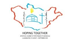 Logotipo del viaje apostólico del Papa a Mongolia - 31 de agosto al 4 de septiembre de 2023. (Vatican Media)