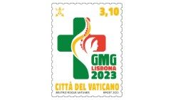 El sello conmemorativo de la XXXVIII Jornada Mundial de la Juventud Lisboa 2023