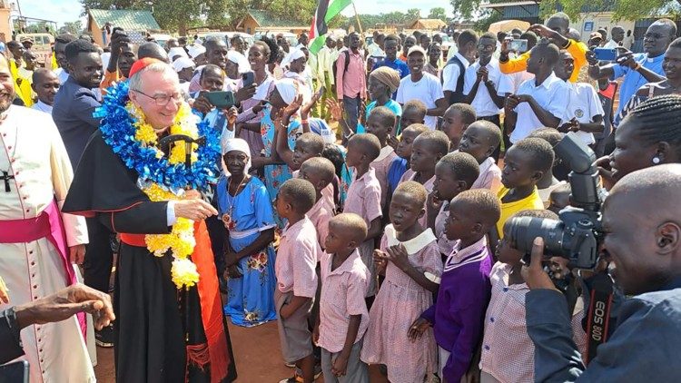Kardinal Parolin am Donnerstag in Rumbek im Südsudan