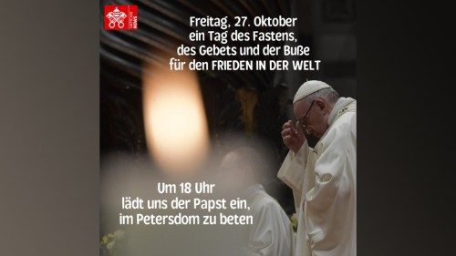 Friedensgebet mit Papst Franziskus am Freitag: Beten Sie mit!