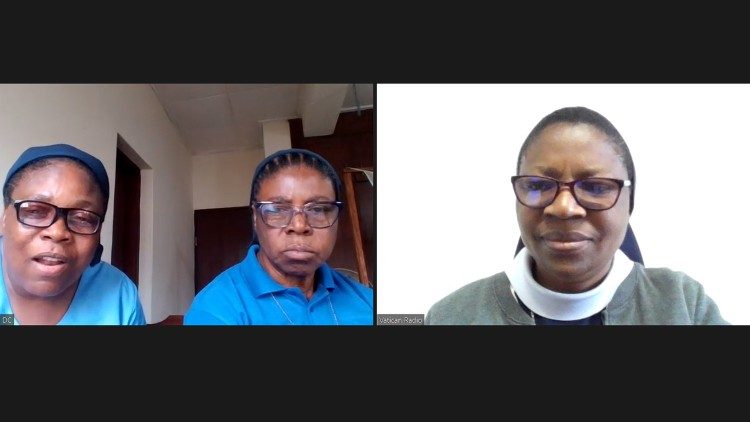 Srs. Philomena Okwu and Theresa Anozike, DC, during an interview with the Vatican News