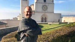 Frei Rafael Normando, brasileiro, Coordenador da Basílica de São Francisco - Assis, Itália 
