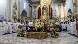 En la catedral de San Sebastián los obispos reunidos en la CXIII Asamblea de la Conferencia Episcopal boliviana celebraron la Eucaristía 