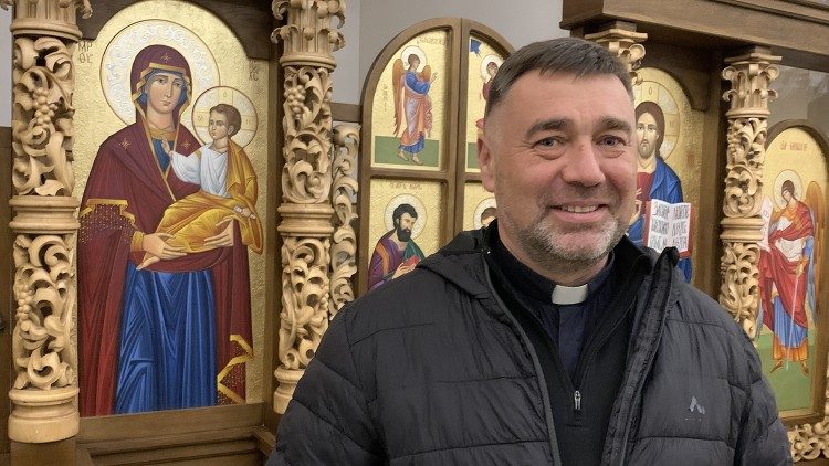 Der ukrainische Priester und Familienvater Oleh Panchyniak
