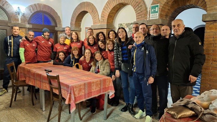 Athletica Vaticana con i rappresentati di Maratona di Roma