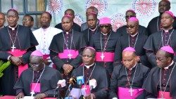 Middle seated:  KCCB President - Archbishop Maurice Muhatia Makumba