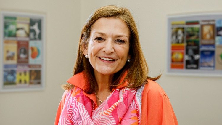 Mónica Santamarina fue elegida presidenta de la UMOFC tras la Asamblea General de mayo de 2023. (Foto: Catholic News Service/Lola Gomez)