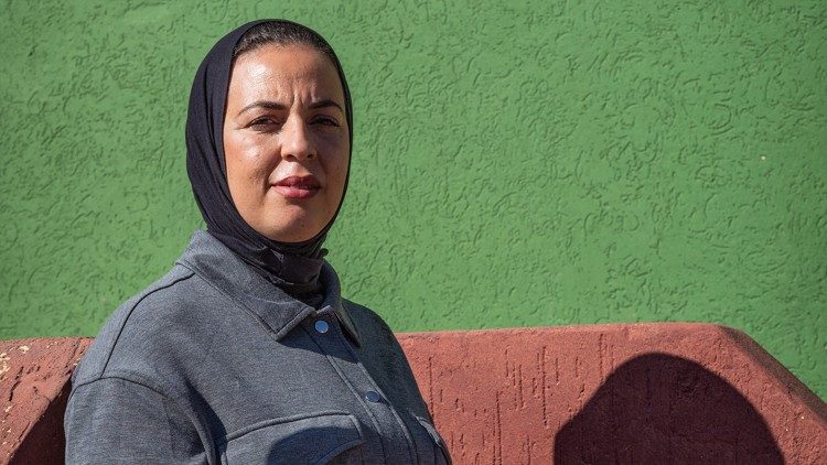 Nayat Abdelsalam is a community leader who makes her voice heard, demanding improvement in the living conditions of thousands of Moroccan-origin Muslims residing in Ceuta. (Giovanni Culmone/GSF)