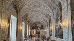 Dentro del Palacio Papal de Castel Gandolfo