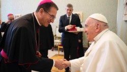 Bishop Ali Herrera meets with Pope Francis (file photo)