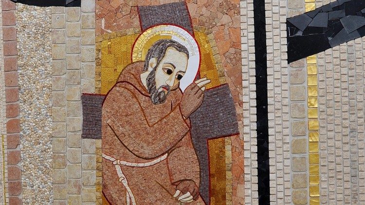 Pater Pio (Detail eines Mosaiks)