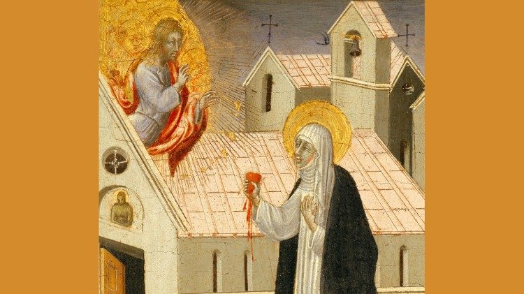 Die Heilige Katharina tauscht das Herz mit Jesus
