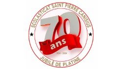Logo du jubilé des 70 ans du scolasticat Saint-Pierre-Canisius de Kimwenza, en République Démocratique du Congo.