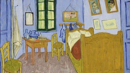 Vincent Van Gogh, «La camera di Arles» (1888, particolare)