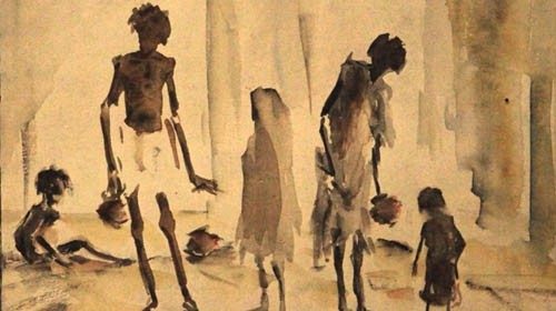 Gobardhan Ash, «Bengal famine» (1943)