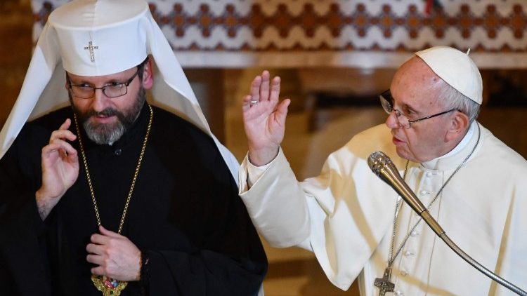 Папа Франциск с Негово Блаженство Святослав Шевчук