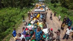 Populações em fuga do conflito no leste da República Democrática do Congo (RDC)