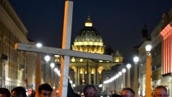Missbrauchsopfer 2019 bei einer Kundgebung in Rom