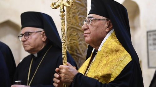 Patriarch Absi (r.) 2019 in Aleppo