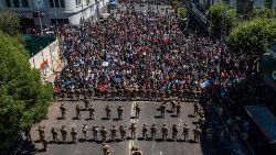 चिली में विरोध प्रदर्शन
