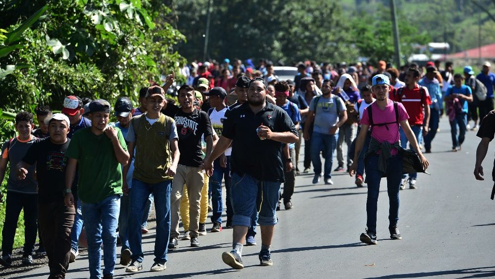 Caravana de migrantes procedentes de Honduras